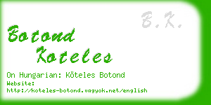 botond koteles business card