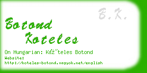 botond koteles business card